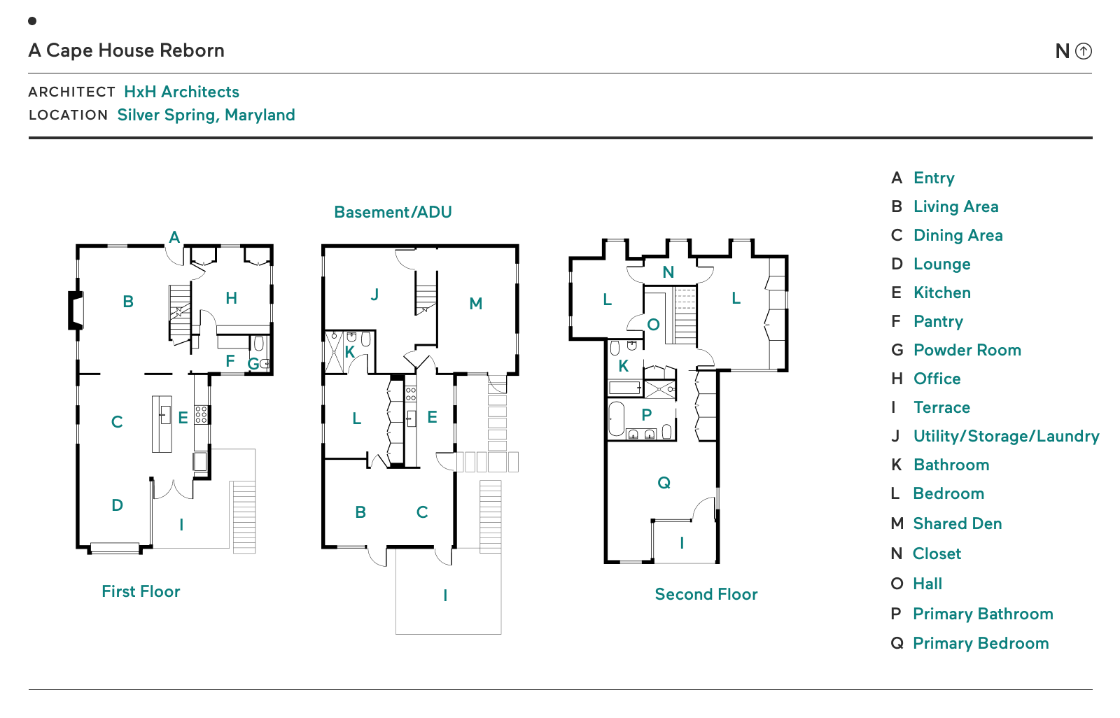 Floor Plan of A Cape House Reborn by HxH Architects
