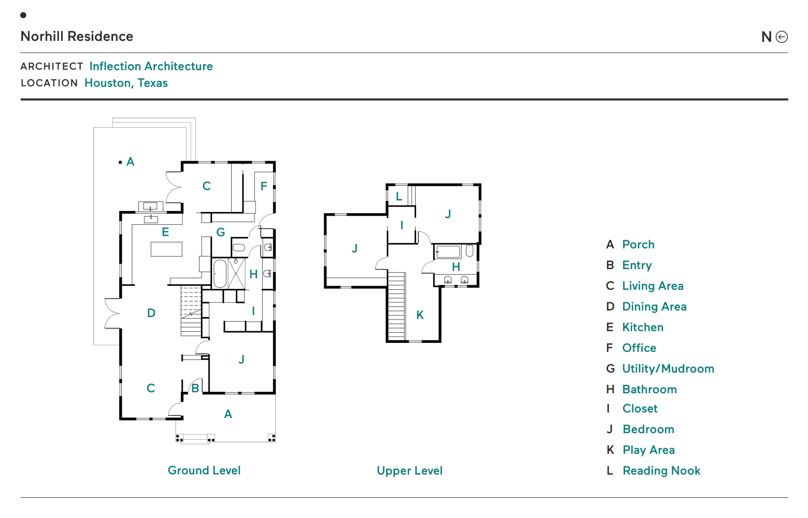 Floor Plan of Norhill Residence by Inflection Architecture