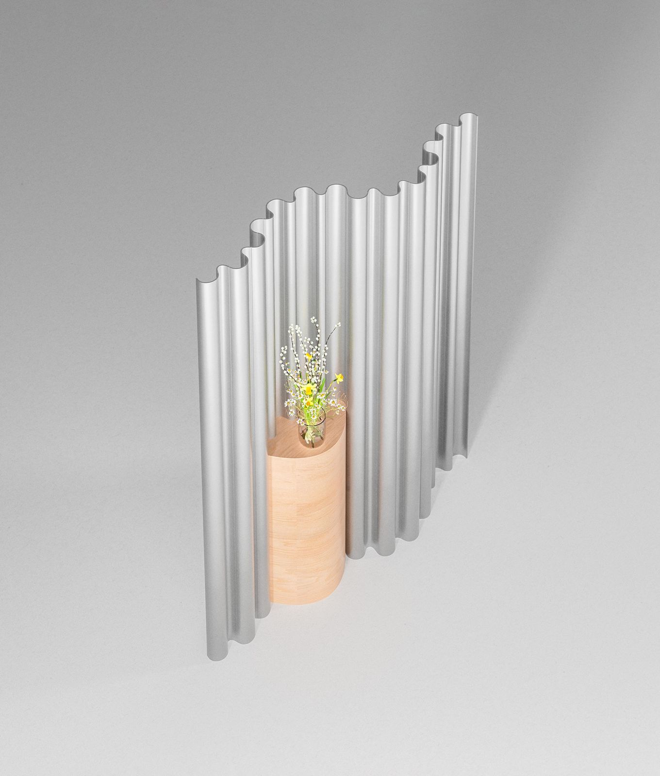 Yonathan Moore is a Brooklyn-based architect and designer driven by material experimentation and specializing in handmade collectible lighting and furniture. The Flux room divider is the debut piece from the Flux collection.