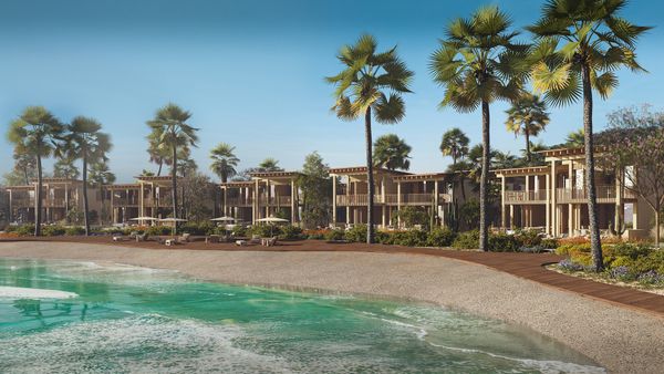 Homes here start at $2.5 million, with ones surrounding the wave pool, like these, asking closer to $6 million.