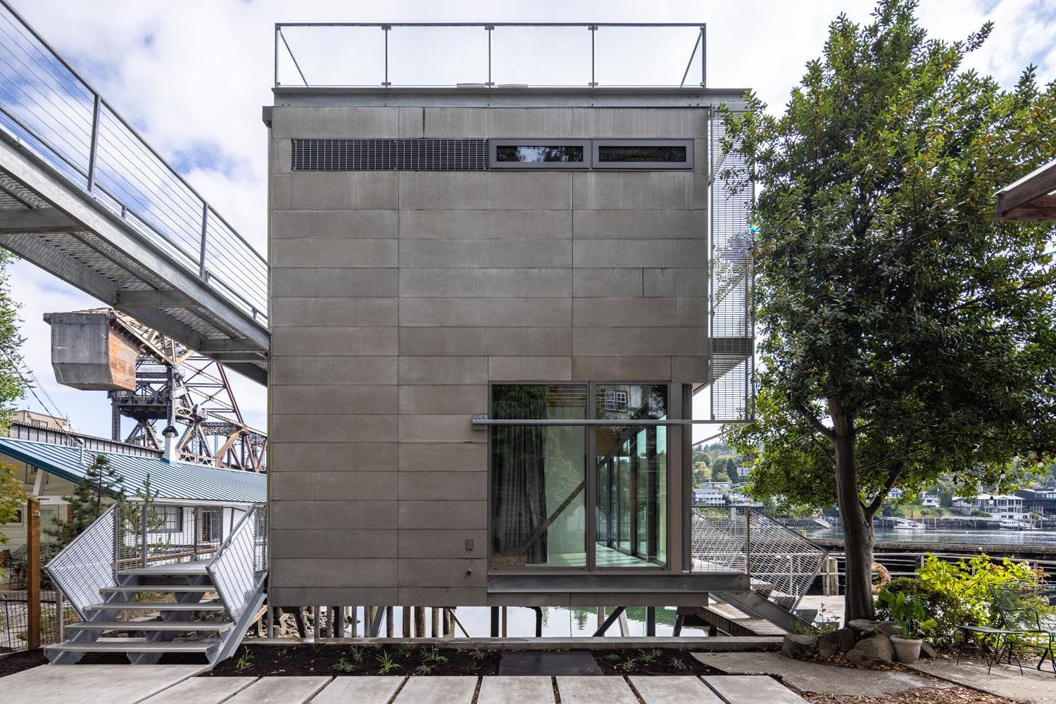The new house is a two-story, single family home that is quite literally rooted into the ground and should stay there for years to come.