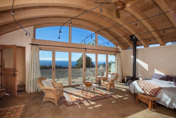 Passive solar design helps the house to reduce it's energy footprint.