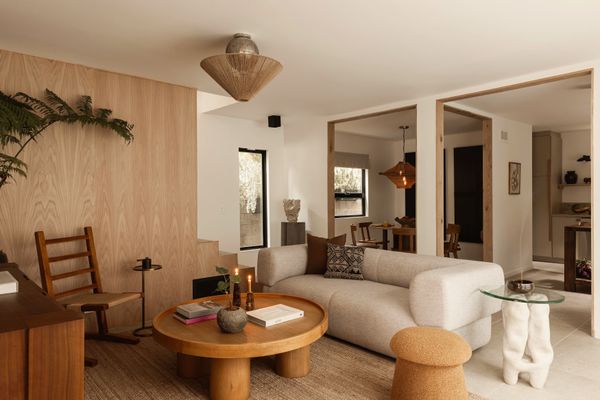 The home was built by the current owner's father by hand. The son hired Studio Sinergia to design a tribute to his fathers work, rather than erasing it.
