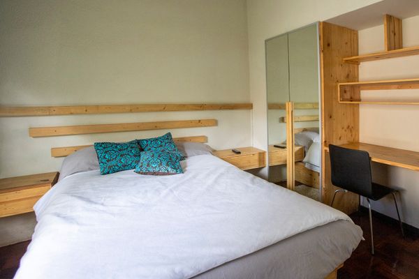 The guesthouse has four bedrooms.