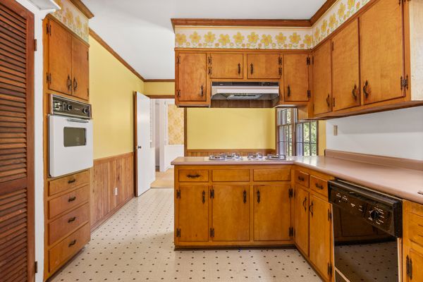 The home feels straight from the show, complete with retro appliances.