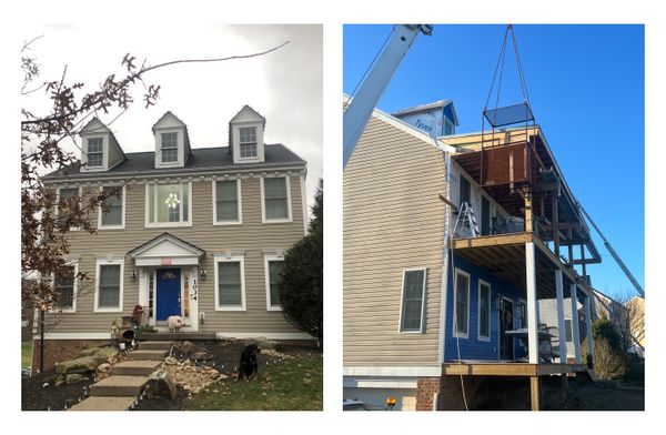 The renovation also added two teak porches to the home’s first and second levels.