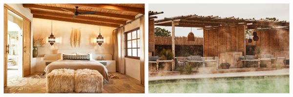 Interior designers Melissa Strukel and Corbin Winters and real estate investor Jeff Osborne bought the hotel, along with the town’s mineral lake and a number of other buildings, from Dave and Helen Landman, the longtime owners of most of the properties in Jacumba Hot Springs.