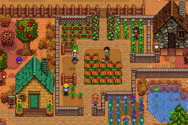 A still from the game <i>Stardew Valley</i>, which exploded in popularity during the Covid pandemic.