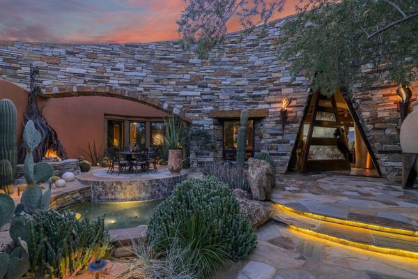 The home features a pool for cooling off from the Arizona heat and a hot tub perfect for stargazing.