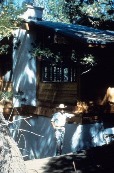 The David Cabin in Idyllwild, California, completed in 1957 for a neighbor of Frank Gehry’s wife’s family, is the architect’s first built design.
