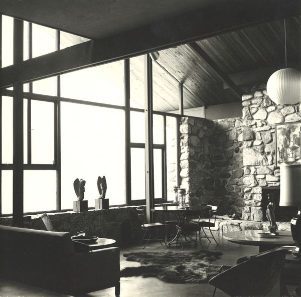 The interiors merge arroyo stonework and old growth redwood with post-and-beam construction.