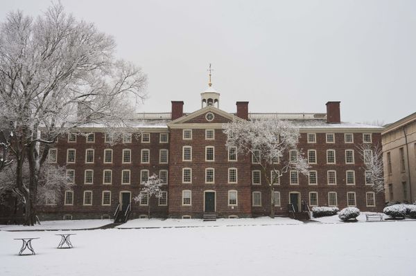 A view of University Hall on the campus of Brown University, in Providence, Rhode Island on December 14, 2025.