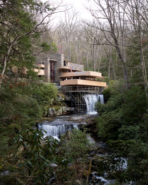 Fallingwater, designed by Frank Lloyd Wright and completed in 1937, is undergoing an extensive $7 million renovation.