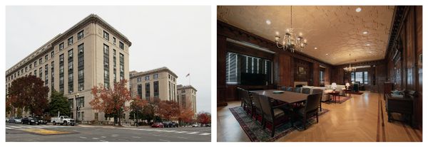 The U.S. General Services Administration Building is reportedly set to become the headquarters for the GSA and the Office of Personnel Management, allowing for the sale of the modernist Theodore Roosevelt Building from which OPM currently operates.