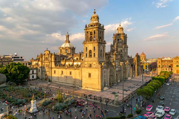 Mexico City, which is built over a lake bed, is sinking at an alarmingly fast rate.