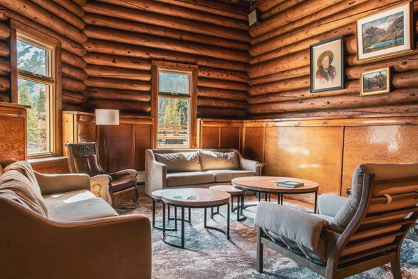 One of the nooks at The Lodge at Bow Lake.