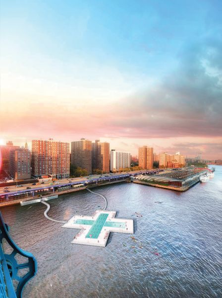 A rendering of the long-awaited +POOL in New York City.