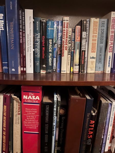 The guest unit is decorated with on-theme books, photos, drawings, and memorabilia.