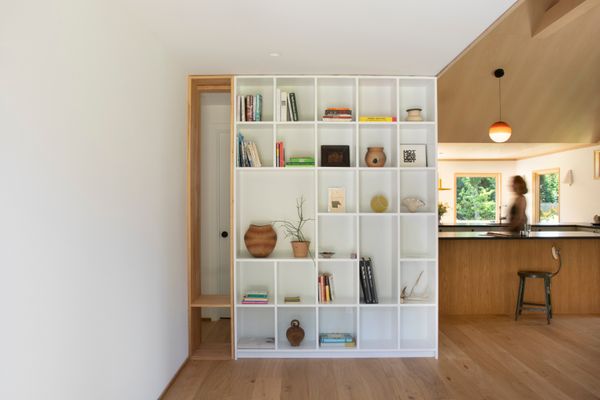 The renovation brings openness and airiness to the interior while retaining the traditional exterior. 