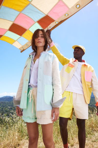 The new Alex Mill x Quiet Town collaboration includes two different colorways of the Work Jacket and Saturday Shorts, in addition to an overnight bag.