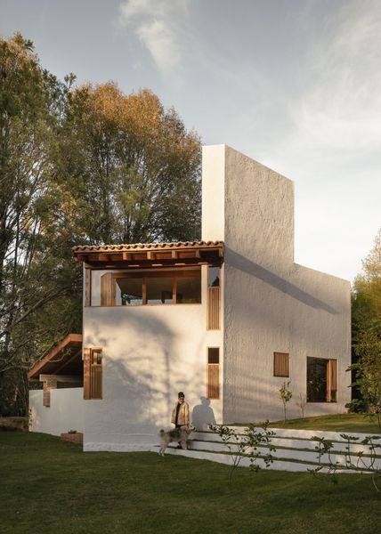 Architect  Santiago Constantino of Mexico’s COLAR Colectivo de Arquitectura designed this two-story, 1,668-square-foot home in San Cristóbal de las Casas for his mother, on the same 14,000-square-foot wooded lot where he and his brother grew up. The original adobe home still stands a few feet away, and was subdivided into rental units.