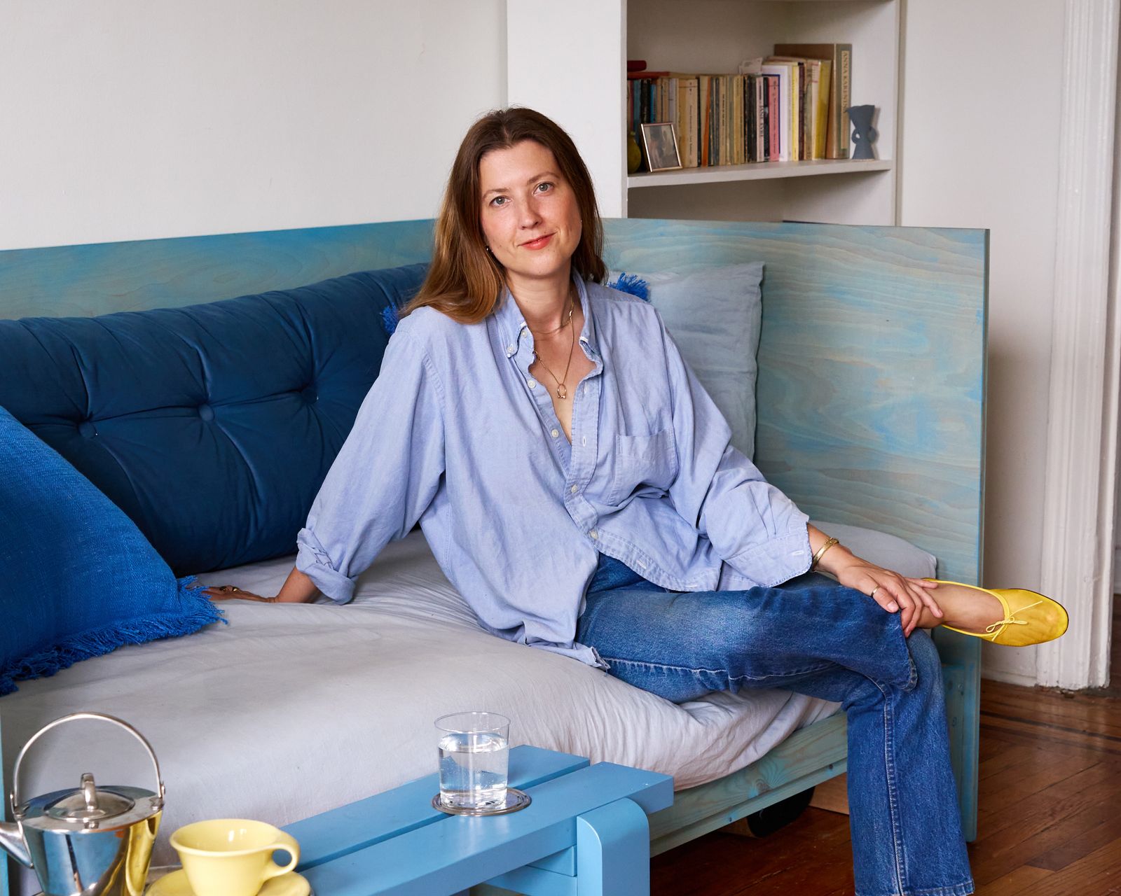 Using money she’d set aside for a trip not taken, set designer and art director Catherine Pearson reimagined her home with new kitchen fixtures, colorful curtains, and gallons of paint.