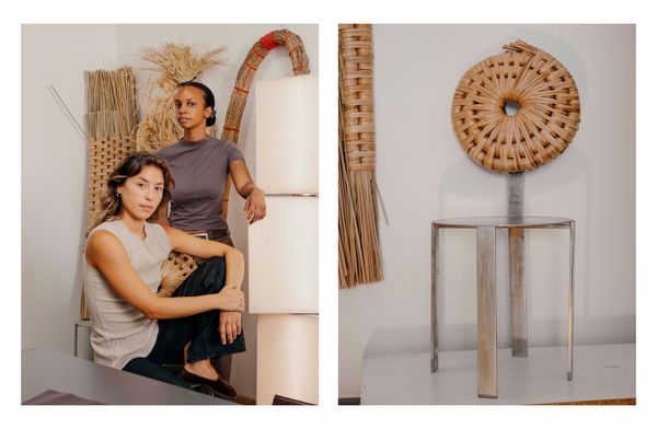 Macheia founders Lucrezia Papillo and Iany Gayo worked with weaver Manuel Ferreira to craft the Cadeira chair from bulrush.