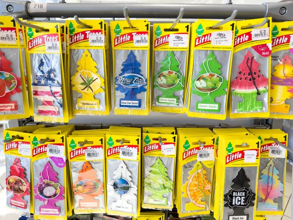 There are more than 30 classic Little Trees scents, each with different imagery on the same trademark shape.