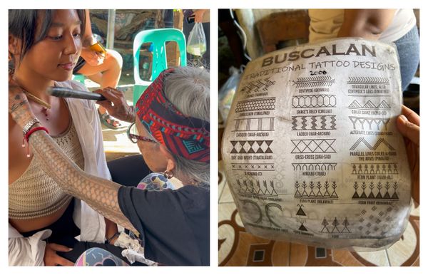 Filipino-Canadian architectural designer and professor Monique Lizardo traveled to the mountain village of Buscalan in the Philippines to receive traditional Kalinga hand-tapped tattoos, or <i>batok</i>, from <i>mambabatok</i> (traditional Kalinga tattoo artist) Apo Whang-Od.