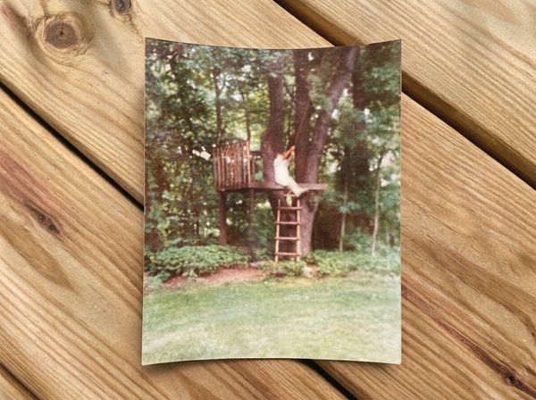 Audrey’s tree house was inspired by the one Ryan and his dad built together when he was a kid.