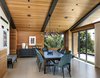 Modern home with Dining Room, Table, Chair, Pendant Lighting, Bench, and Storage. The formal dining area, also on the top level of the home, features Mid-Century furniture and lighting. Photo 8 of Cohen Residence