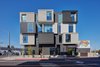 Murals on the white stucco were commissioned works by popular artist Jen Stark. Photo 10 of PLATFORM modern home