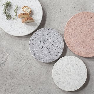 Terrazzo platters from Serax feature an innovative use of the building material.