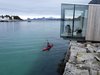 Modern home with Exterior, House, Wood Siding Material, and Glass Siding Material. Stinessen placed each cabin carefully in order to ensure the best possible views and the right amount of privacy. Photo 2 of Manshausen Island