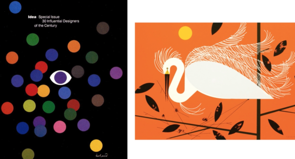 When working with their artists, they turn to icons  who illustrated the natural world. Two such examples are Paul Rand (whose work for IBM is shown on the left) and Charley Harper (whose