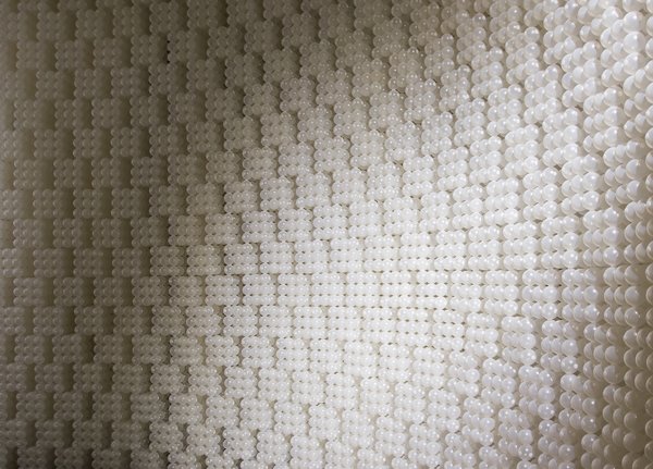 Detail of a curved wall.