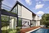 Modern home with Outdoor, Wood Patio, Porch, Deck, Side Yard, and Swimming Pools, Tubs, Shower. View of house from deck Photo 4 of Lipan House
