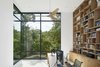 Modern home with Office, Shelves, Bookcase, and Study Room Type. Sunken double height office Photo 5 of Lipan House