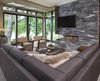 Modern home with Living Room, Ceiling Lighting, Chair, End Tables, Coffee Tables, and Sectional. Builder John Kraemer & Sons’ Lake Calhoun Organic Modern residence, winner of 2016 Integrity Red Diamond Achiever Award Photo 6 of Lake Calhoun Organic Modern