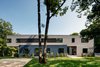 Modern home with Exterior, House, Prefab Building Type, Wood Siding Material, and Flat RoofLine. exterior facade Photo 2 of Springs Residence