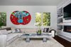 Modern home with Living Room, Medium Hardwood Floor, Sectional, Coffee Tables, Bookcase, and Ribbon Fireplace. Living room Photo 9 of Springs Residence