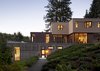 Modern home with Exterior, Stucco Siding Material, Flat RoofLine, Concrete Siding Material, and House Building Type. Exterior facade from yard side Photo 13 of Mt. Tam House
