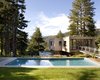 Modern home with Outdoor, Trees, Grass, Swimming Pools, Tubs, Shower, Back Yard, Concrete Patio, Porch, Deck, and Flowers. The ramped bridge that leads to an upper yard and pool Photo 12 of Mt. Tam House