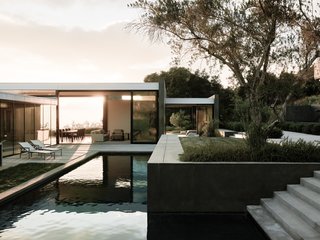 A lap pool and gym were installed so that the original owner could have a place to exercise—and entertain.