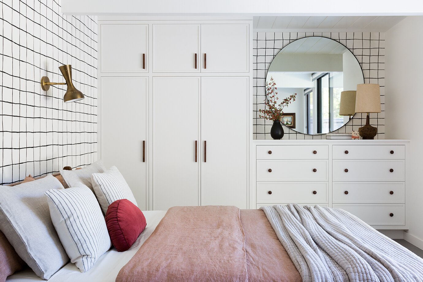 "They wanted to get rid of the tall bypassing sliding track mirrored closet doors in the primary bedroom and replace them with something more accessible and functional,