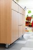 Modern home with Kitchen, Wood Cabinet, Engineered Quartz Counter, and Linoleum Floor. Kitchen island Photo 5 of Ballard Residence