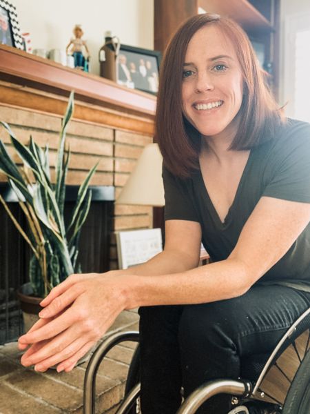 Katherine Beattie in her Altadena home before the fire. 