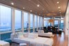 Modern home with Sofa, Ceiling Lighting, Medium Hardwood Floor, and Outdoor. Communal space with expansive views of the ocean Photo 11 of Dune Road Beach House