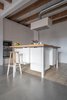 Modern home with Kitchen, Wood Counter, White Cabinet, and Ceramic Tile Floor. Kitchen Table Photo 5 of Old Town Refurbishment