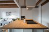 Modern home with Kitchen, Ceramic Tile Floor, White Cabinet, Wood Cabinet, and Wood Counter. Kitchen Table Photo 6 of Old Town Refurbishment